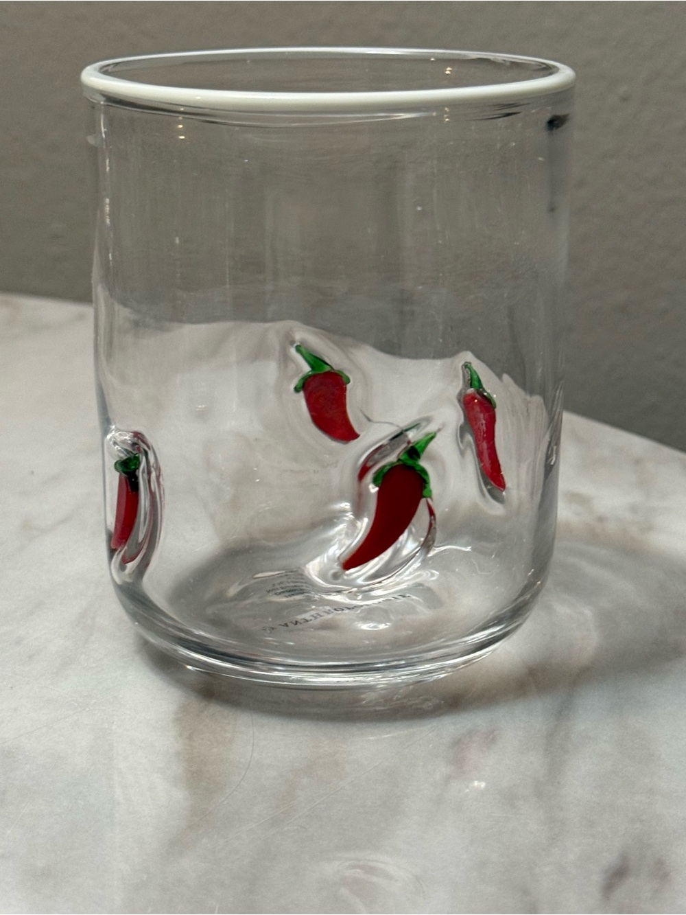 Anthropology cup with chili peppers